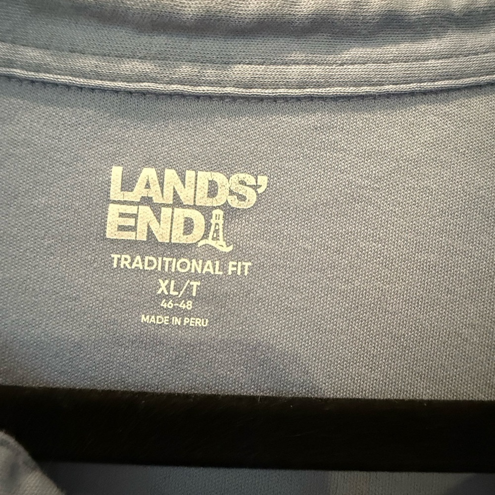Lands' End Men's Sky Blue Polo Shirt New without tags - Picture 3 of 4